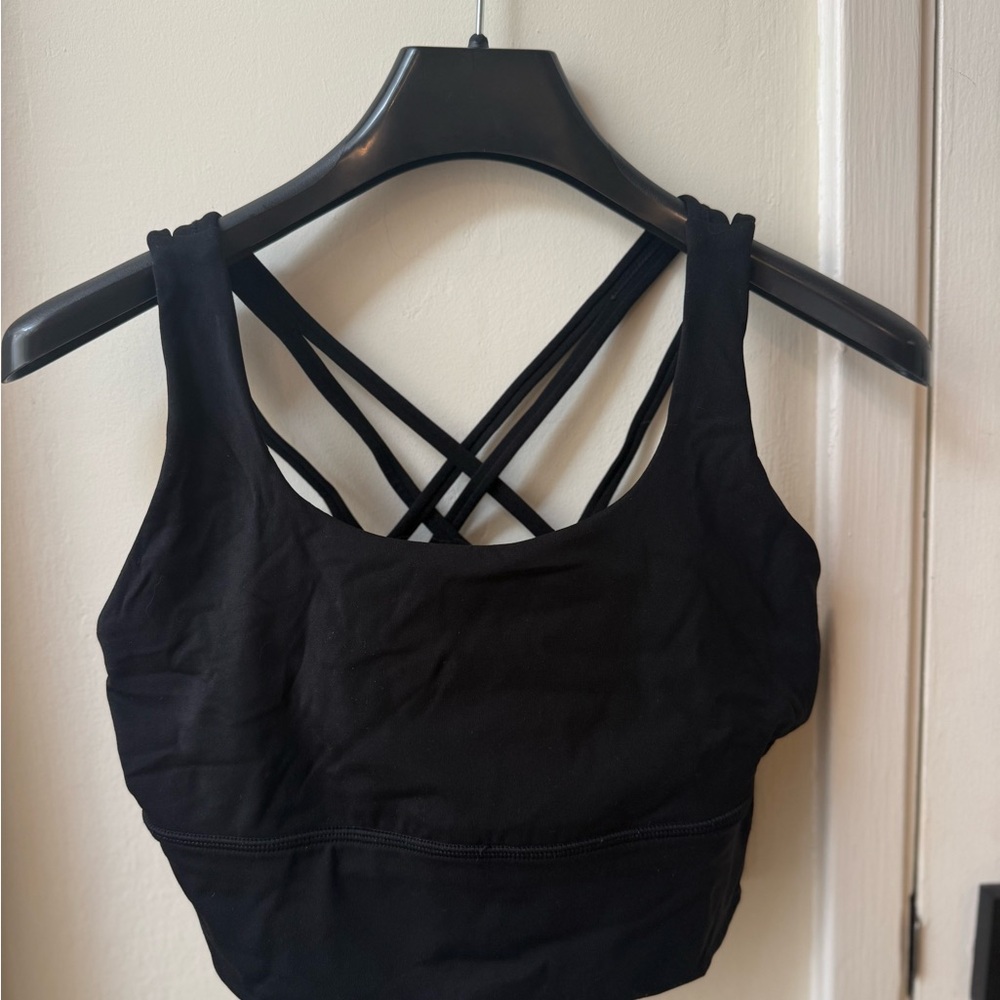 Black Strappy Sports Bra
